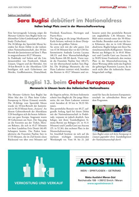 Sportclub Aktuell - Ausgabe September 2019