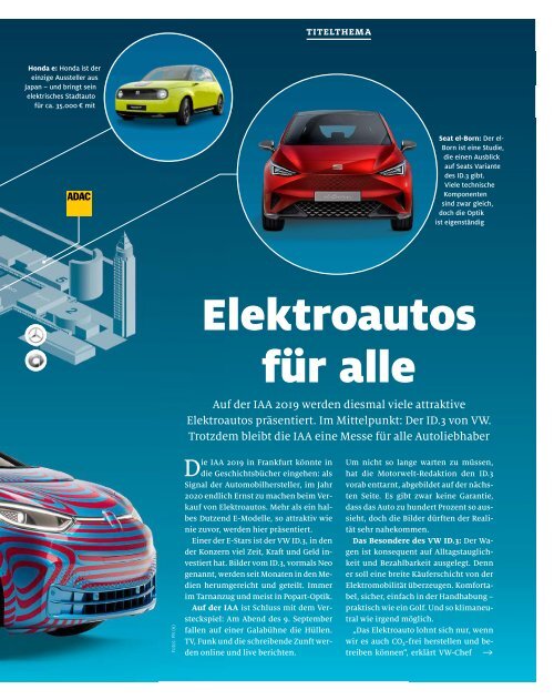 ADAC Motorwelt September 2019