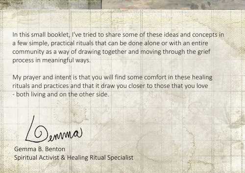 healing rituals for those who have lost a loved one