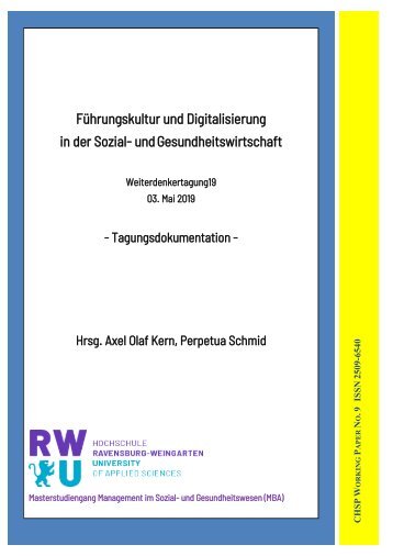 2019-08-28  Working Paper No 9 Tagungsdokumentation Weiterdenkertagung 19