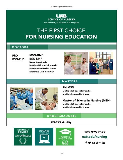 2019 Kentucky Nurses Association Yearbook