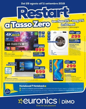 volantino RESTART dal 29 agosto al 11 settembre 2019