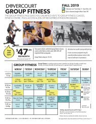 Dovercourt Fall 2 2016 Swim lesson flyer