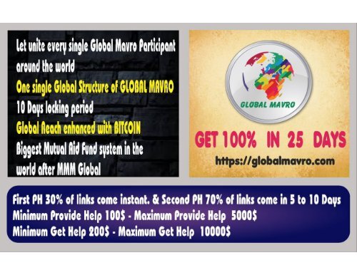 Global Mavro fast services Nigeria  Ponzi Scheme 