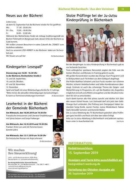 September 2019 - Büchenbacher Anzeiger