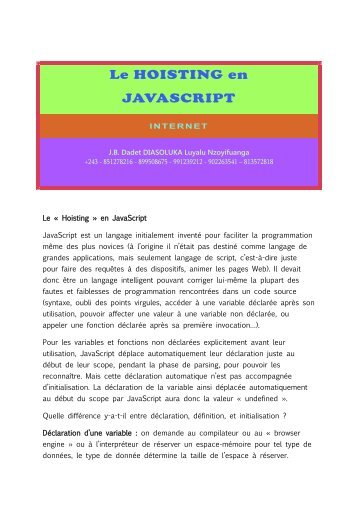 le Hoisting en JavaScript