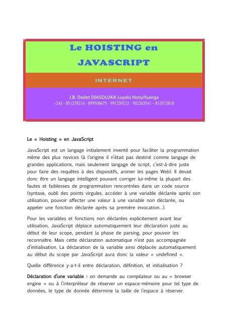 le Hoisting en JavaScript