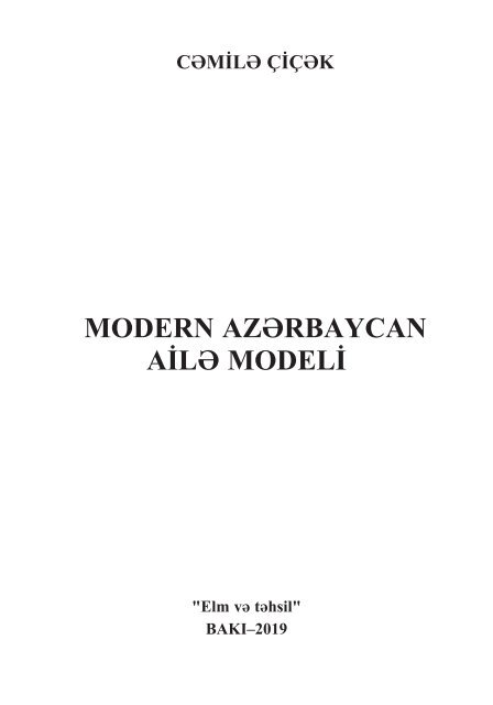 Modern Azərbaycan ailə modeli