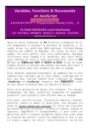 Variables, Fonctions & Nouveautés - javascript_tome_ii