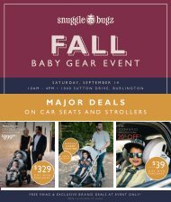 2019 Snuggle Bugz Fall Baby Gear Event