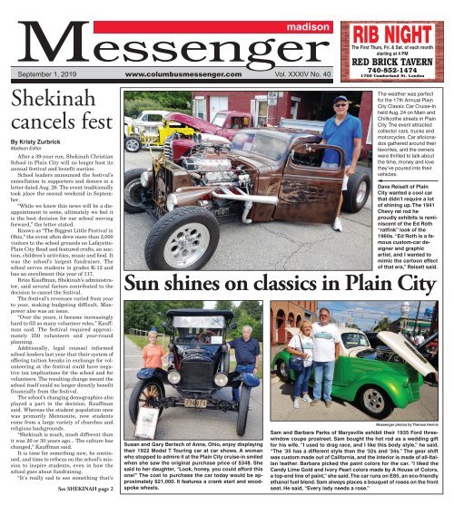 Madison Messenger - September 1st, 2019