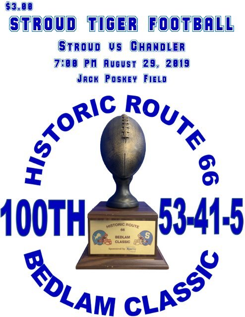 2019 Stroud vs Chandler Football Program