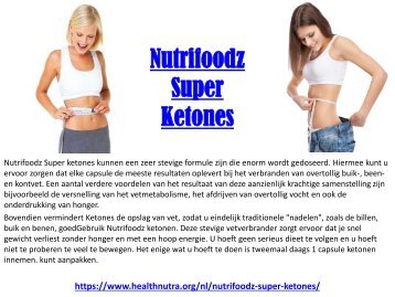  Nutrifoodz Super ketones Ervaringen