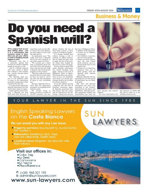 Weekender Alicante South Issue 106