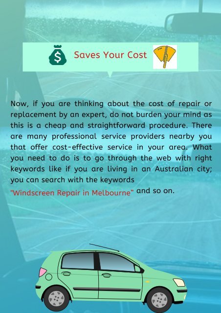 Reasons for Taking Professional Windscreen Chip Repair in Melbourne