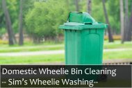 Domestic Wheelie Bin Cleaning