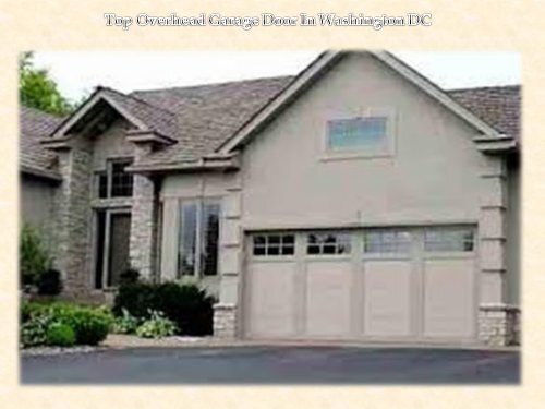 Top Overhead Garage Door  In Washington DC