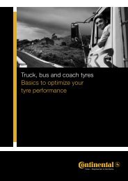 Truck, bus and coach tyres Basics to optimize your tyre performance