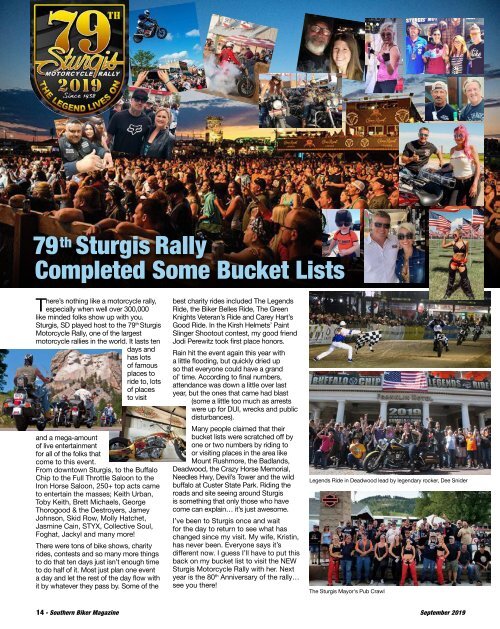 Southern Biker Magazine September 2019