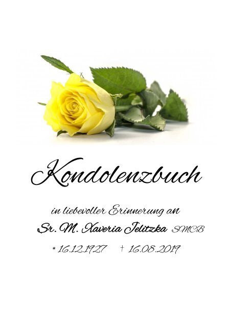 Kondolenzbuch Sr. Xaveria-1