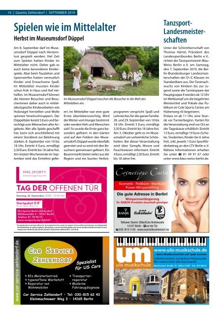 Gazette Zehlendorf September 2019