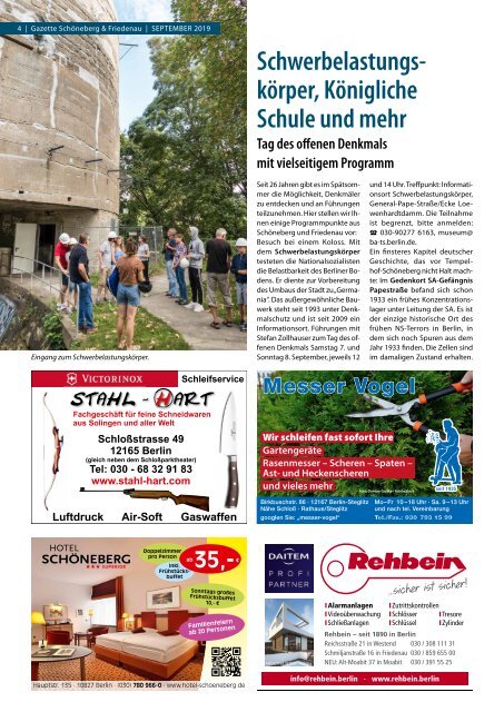 Gazette Schöneberg & Friedenau September 2019