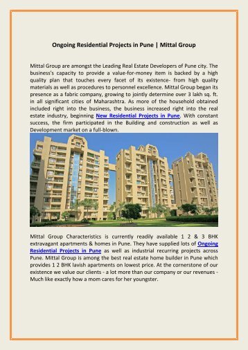 Ongoing Residential Projects in Pune