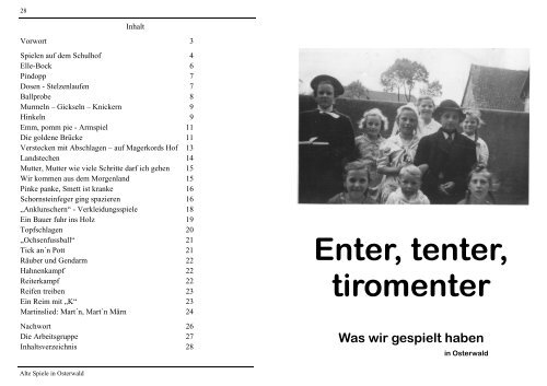 Enter, tenter, tiromenter - Kirchengemeinde Osterwald