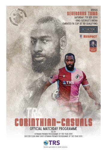 Corinthian-Casuals vs Sevenoaks Town Matchday Programme