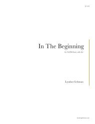 In The Beginning - Perusal Score - Lyndon Gehman