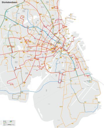 Busser i Storkøbenhavn | Oversigtskort 2018 | Movia & DOT