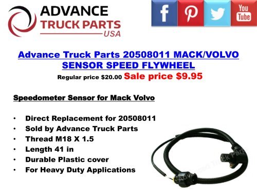 Advance Truck Parts Pressure and Temperature Sensor Cummins 4921473