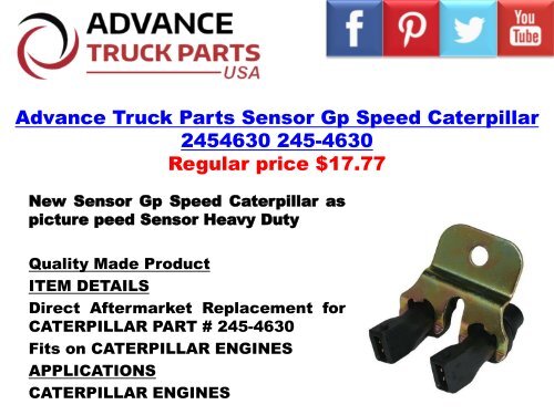 Advance Truck Parts Pressure and Temperature Sensor Cummins 4921473