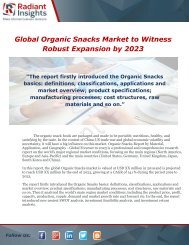 Global Organic Snacks Market to Witness Robust Expansion by 2023