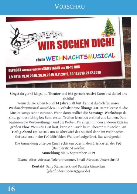 Gemeindebrief September - November 2019