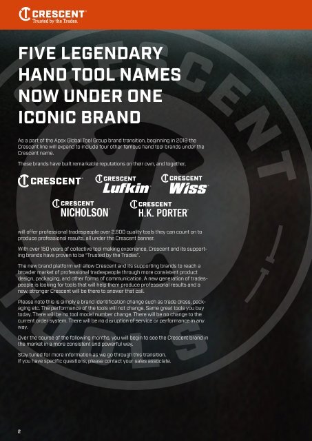 Crescent - Brochure - Hand tools - 2018 (EN)