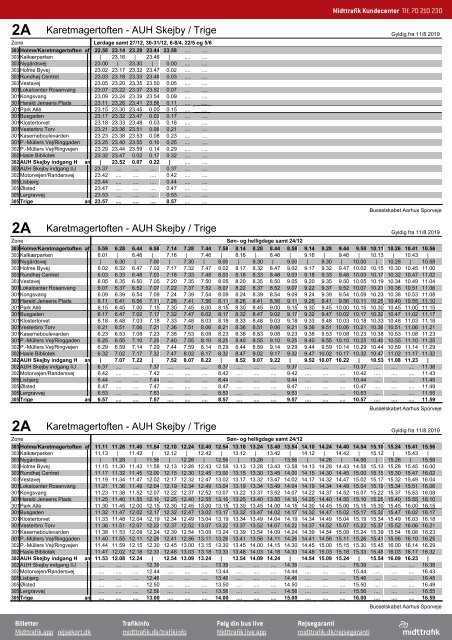 Abus 2A | Karetmagertoften - AUH Skejby / Trige | Gyldig 11.08.19 | Midttrafik