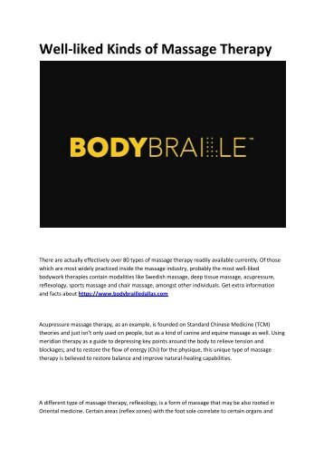 4 BodyBraille Myofascial Massage Therapy