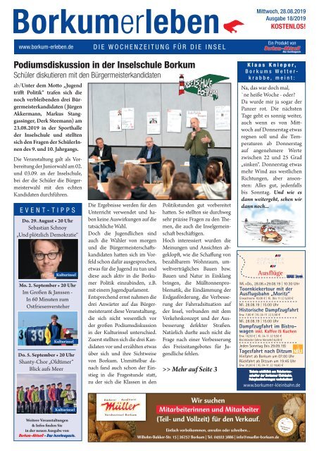 28.08.2019 / Borkumerleben - Die Wochenzeitung