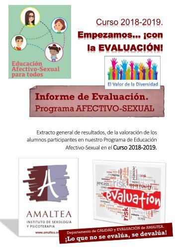 Informe de Evaluación. Programa AFECTIVO-SEXUAL de AMALTEA. Curso 2018-2019.