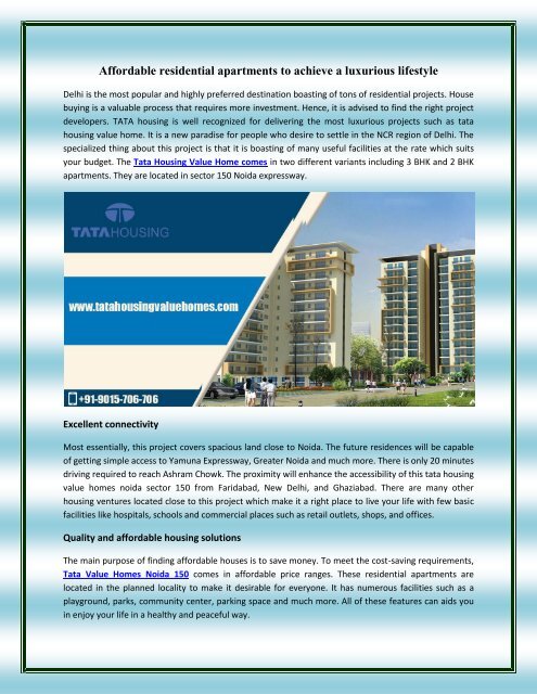 Tata Housing Value Homes