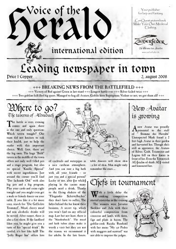 Leading newspaper in town - LARPzeit