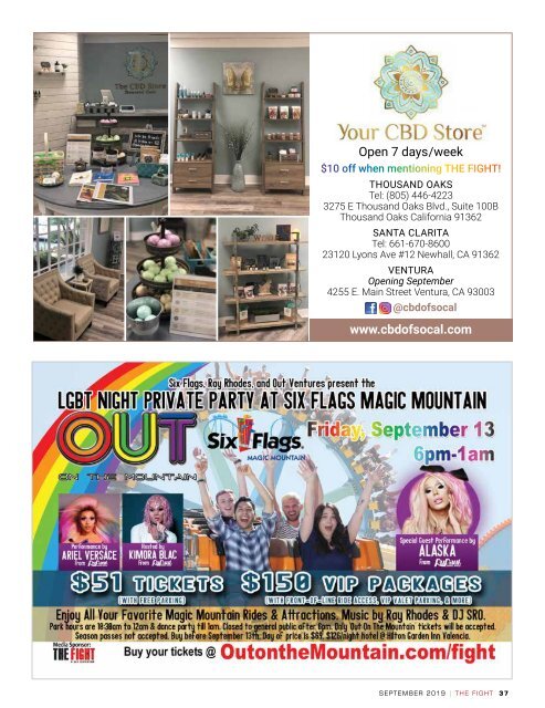 THE FIGHT SOCAL'S LGBTQ MONTHLY MAGAZINE SEPTEMBER 2019