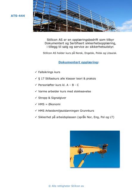 NY KURS OG SIKKERHET PDF