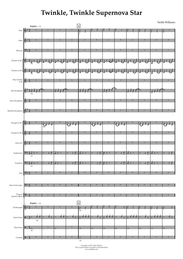 Twinkle, Twinkle Supernova Star | Murphy Music Press, LLC