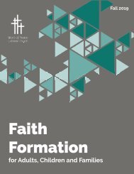 Faith Formation Catalog-Fall 2019-Word of Peace Lutheran Church