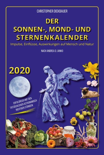 Der Sonnen-, Mond- und Sternenkalender 2020 - Dickbauer/Janko - Metatron-Verlag