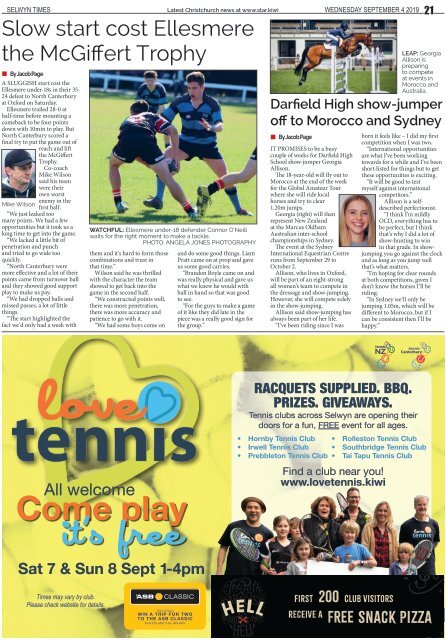 Selwyn Times: September 04, 2019