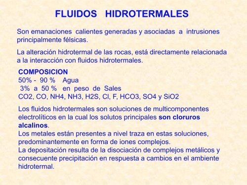 SEMANA 06 CURSO ALTERACIONES HIDROTERMALES  PARTE 1