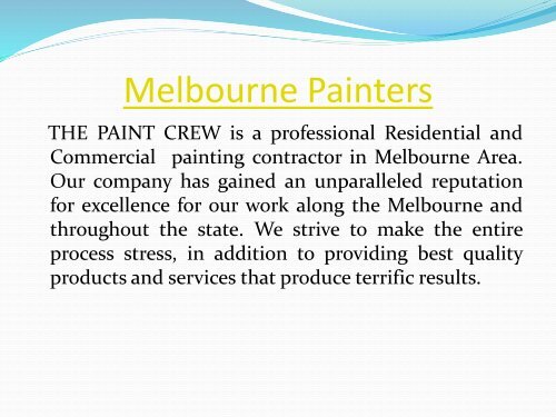 Professional Painters Melbourne-www.thepaintcrew.com.au